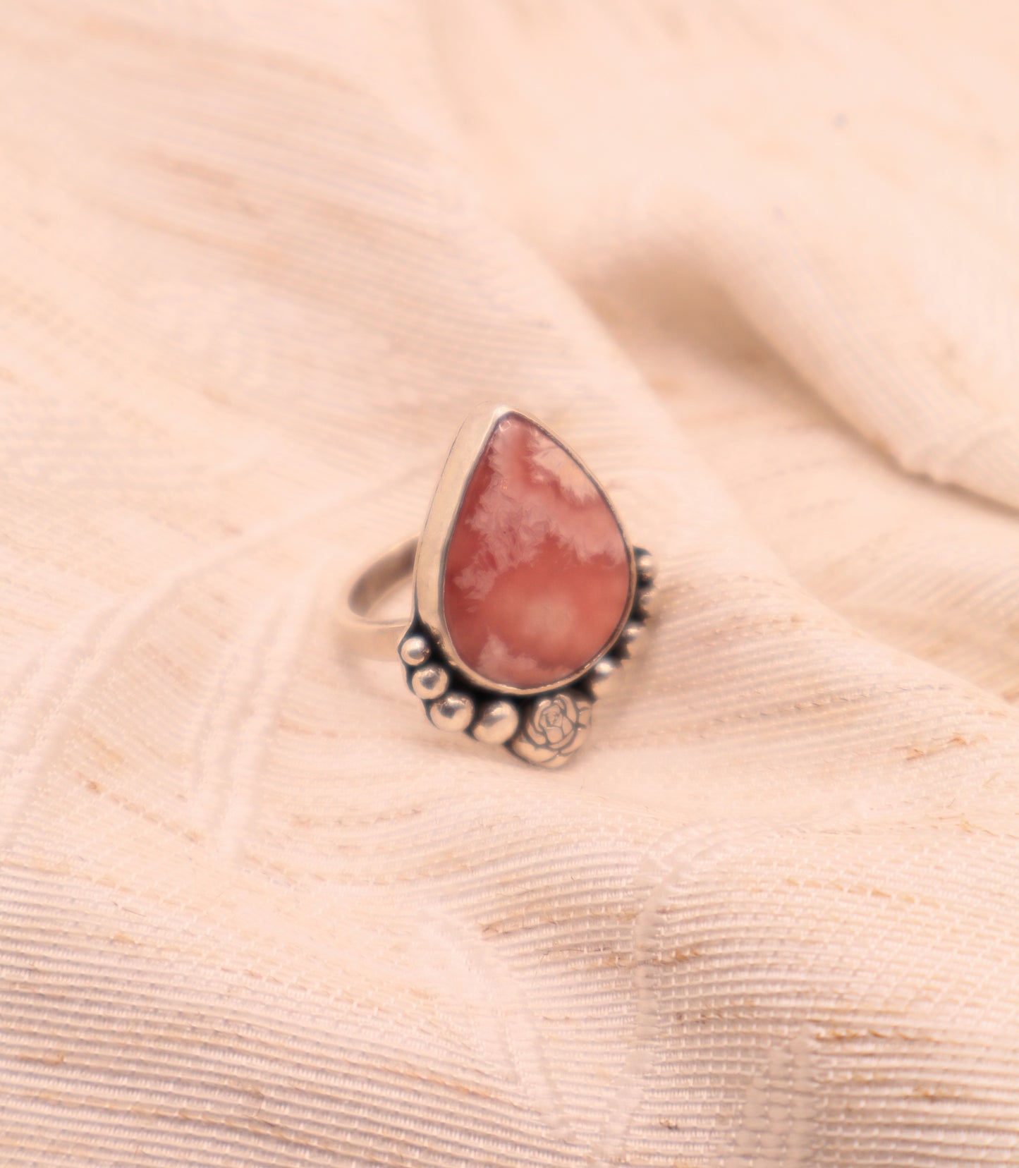 Rhodochrosite ring