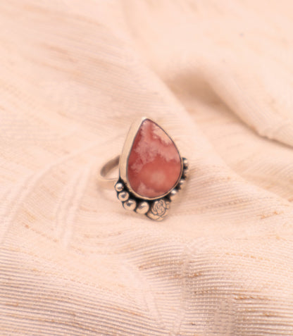 Rhodochrosite ring