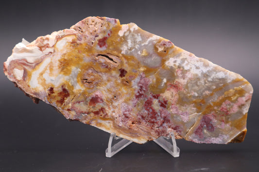 Windy Mountain Snowflake Jasper slab (Unpolished)